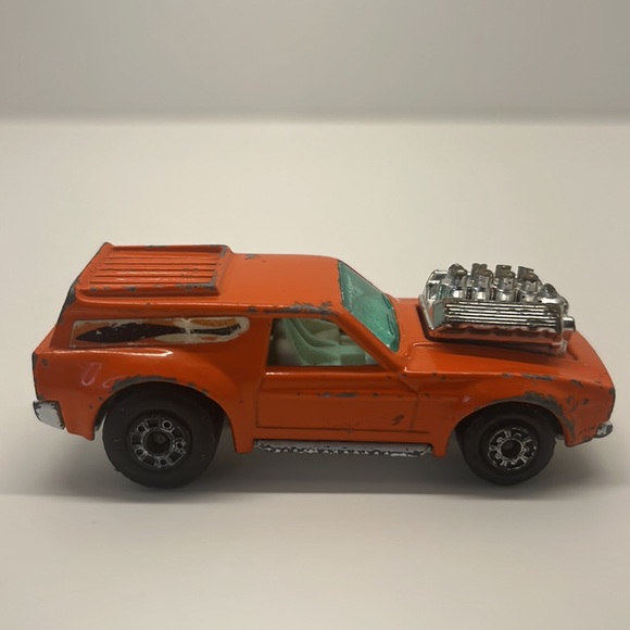 Vintage MatchBox Dinky Cars Blue Flame Corvette,#34 Vantastic - Picture 5 of 9